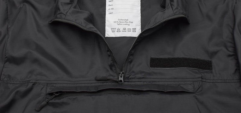 Camisa de viento de la marca Tacgear Camping Black Camping senderismo al aire libre Ripstop Smock