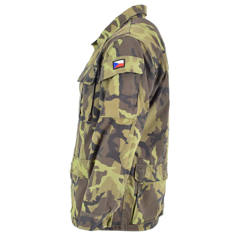 Tropas del ejército checo original chaqueta de campo Patrón de camuflaje de camuflaje Parka Excedente militar