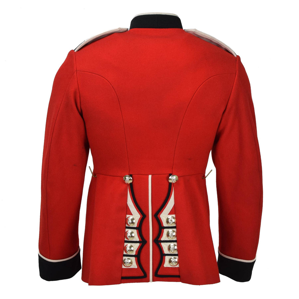 Auténtica chaqueta del ejército británico, uniforme, túnica, vestido rojo, guardias escarlata, caballería