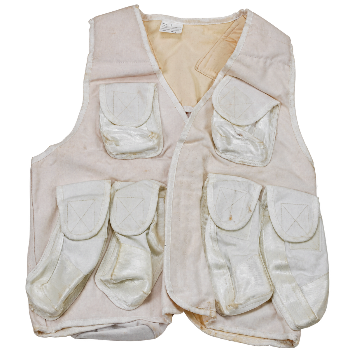 Chaleco táctico militar turco original, bolsa múltiple, utilidad de campo, color blanco