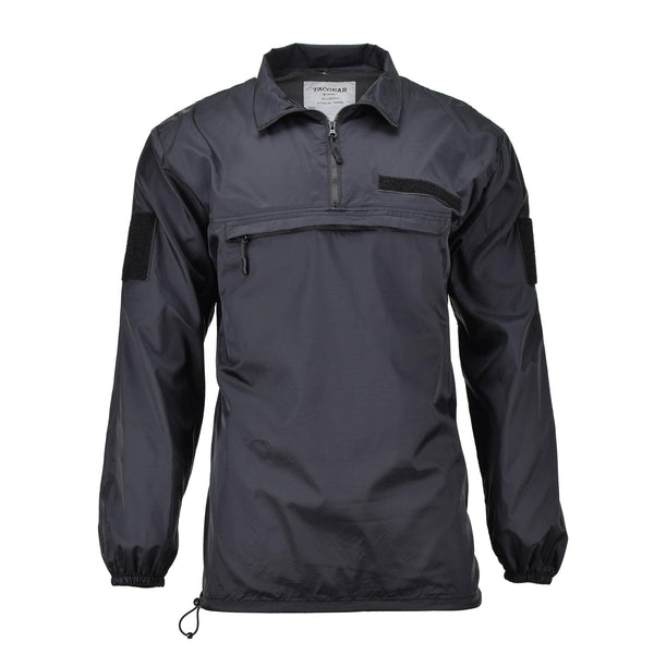 Camisa de viento de la marca Tacgear Camping Black Camping senderismo al aire libre Ripstop Smock