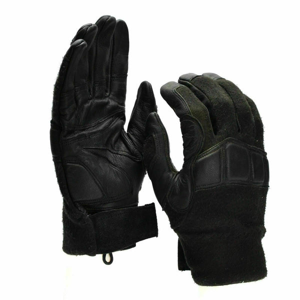 Guantes tácticos de combate del ejército austriaco original de cuero Guantes militares Nomex