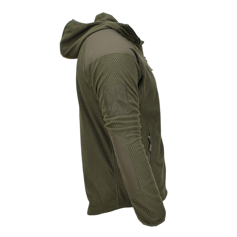 BLOCHL Brand Militar Military Fleece Chaqueta termal con capucha Oliva reforzada nueva