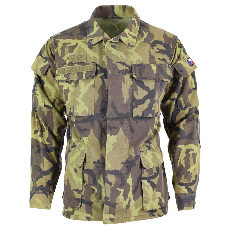Tropas del ejército checo original chaqueta de campo Patrón de camuflaje de camuflaje Parka Excedente militar