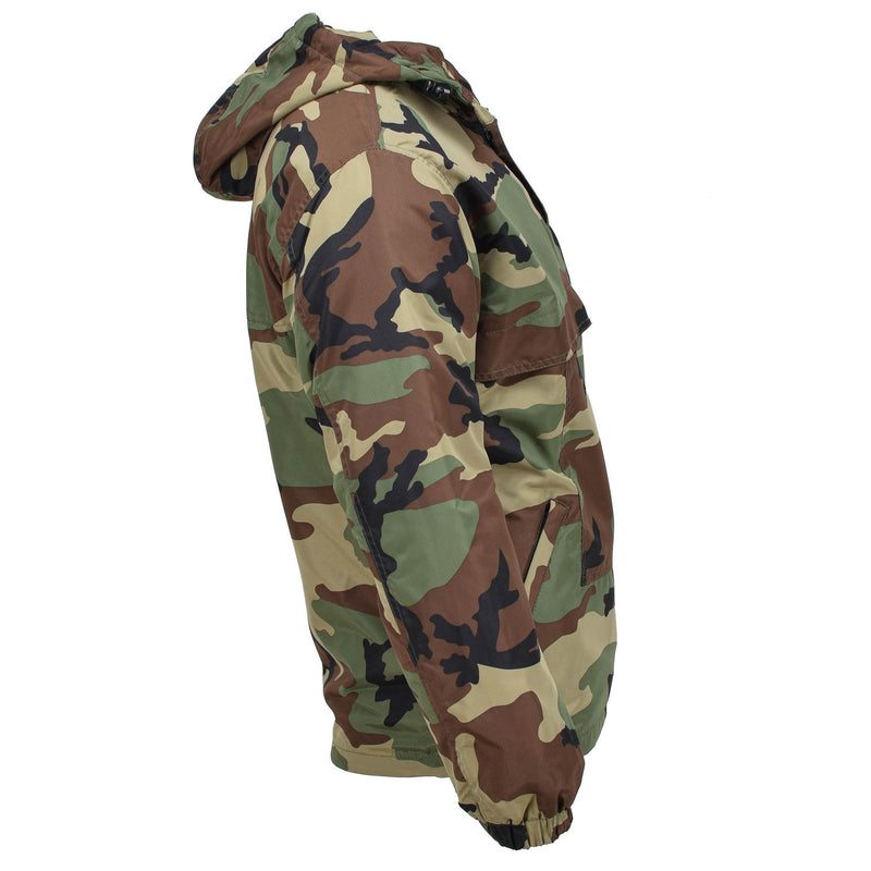 MIL-TEC Jacket de combate militar alemán Winter Woodland a prueba de viento alineado nuevo