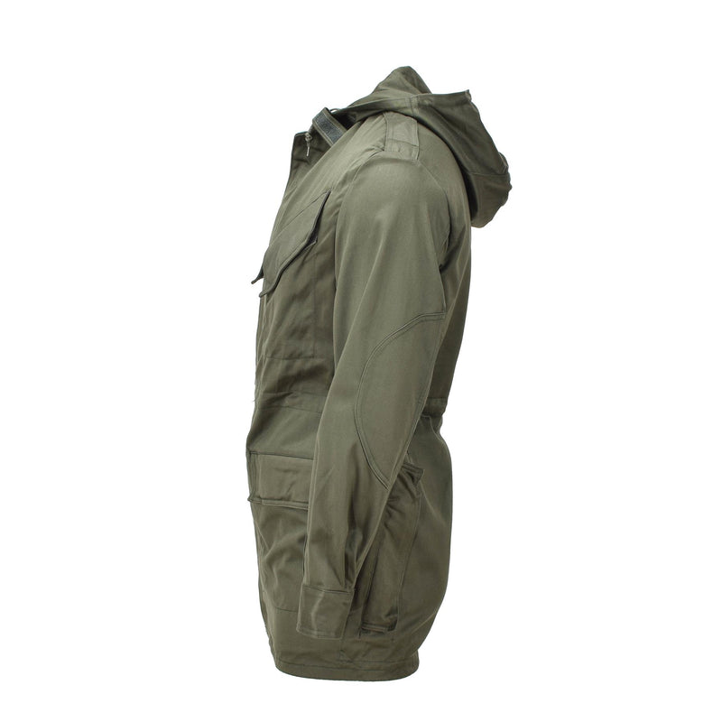 Genno militar genuina Bélgica Tropas de campo de olivo Bdu Parka Vintage NUEVO