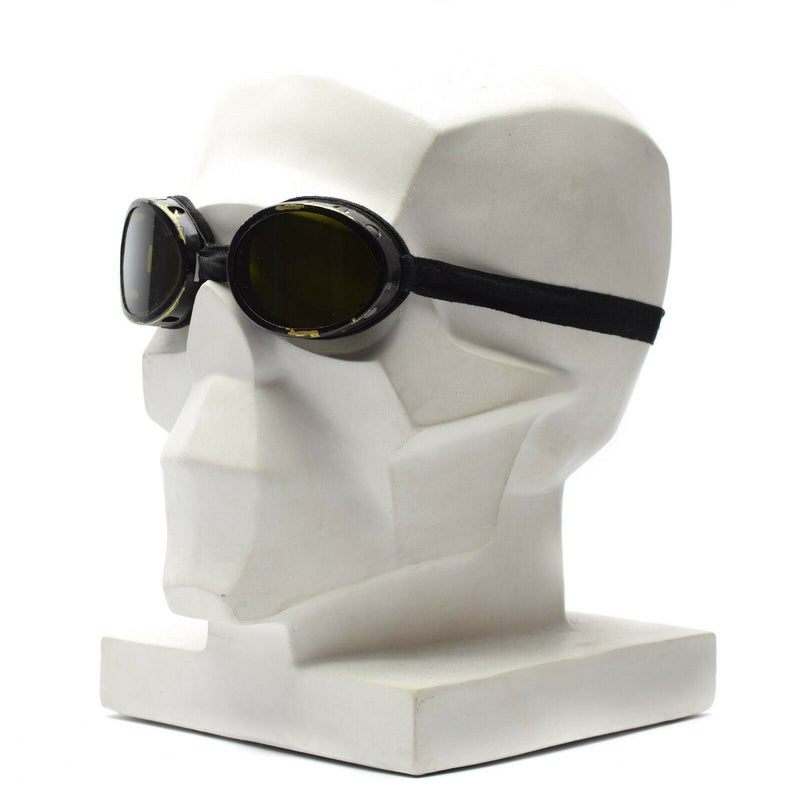 WWII GENTA DE PROTECCIÓN DE GOGGLES DE CASLO REDONDO DEL EJÉRCITO SWISS GENUINOS WWII