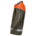 Chaqueta impermeable de protección civil suiza original abrigo largo verde oliva