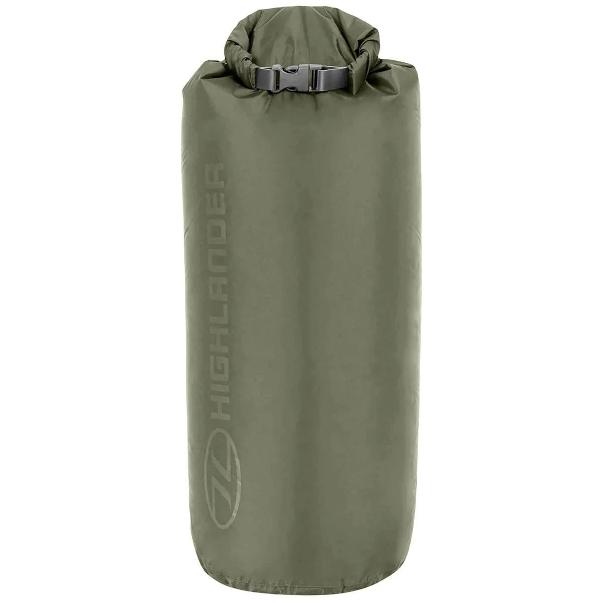 Bolsas impermeables militares escocesas originales, 1 L – 40 L, parte superior enrollable, hebilla de liberación rápida, color verde oliva