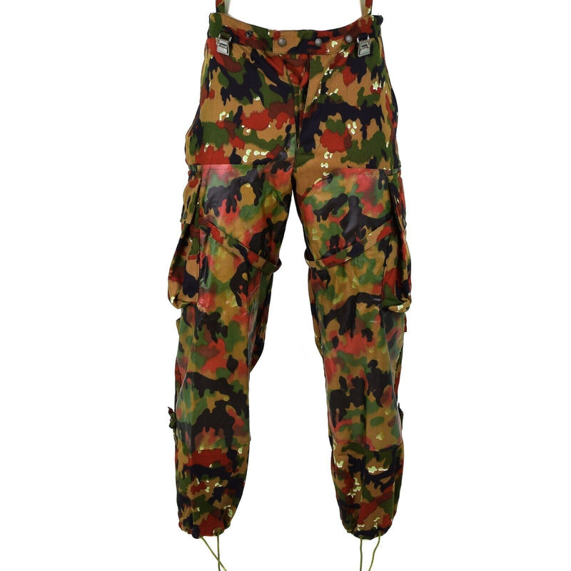 Pantalones de campo del ejército suizo genuino M70 Suiza Combate Camo Sniper Pants Nuevo