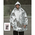 Mil-Tec Poncho de supervivencia de emergencia con capucha y cubierta térmica ligera para la lluvia