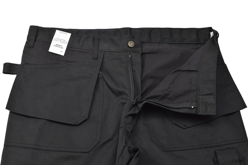 Trabajo militar belga original pantalones de carga duraderos rodillas reforzadas negras nuevas