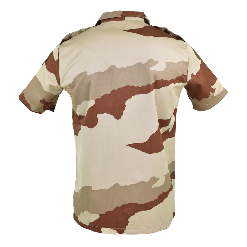 Genuina camisa del ejército francés F2 Desierto CAMO Camina Camina corta Surfir de excedente Militar NUEVO