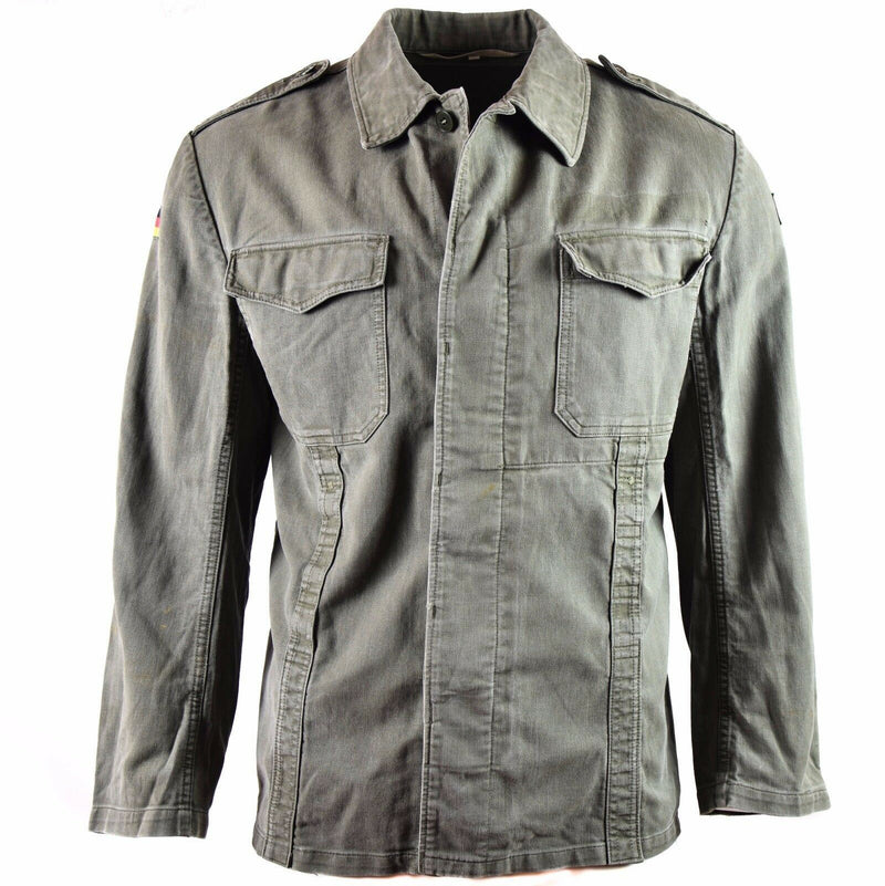 Chaqueta Moleskin del ejército alemán original. Chaqueta de oliva de campo de BW Ejército Vintage