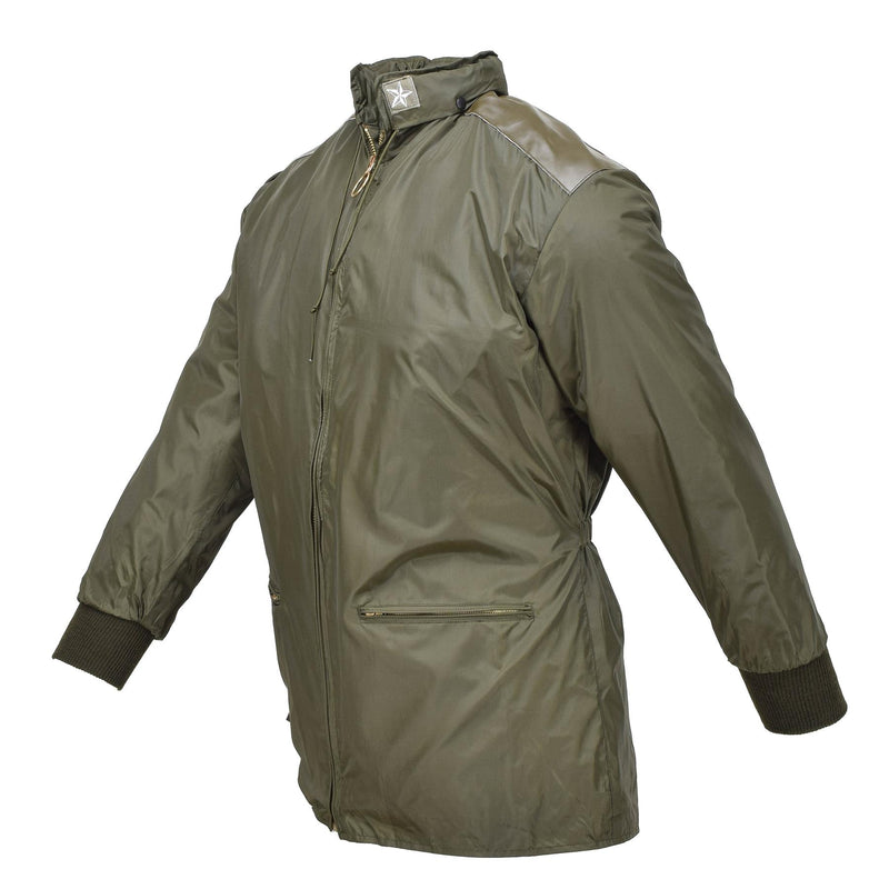 Fuerzas aéreas militares italianas originales de la chaqueta de lluvia con capucha con capucha de oliva recaer nuevo
