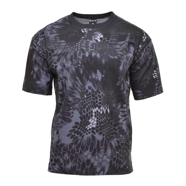 MFH Camiseta de estilo del ejército de EE. UU. Camufa de manga corta transpirable Camuflaje de serpiente