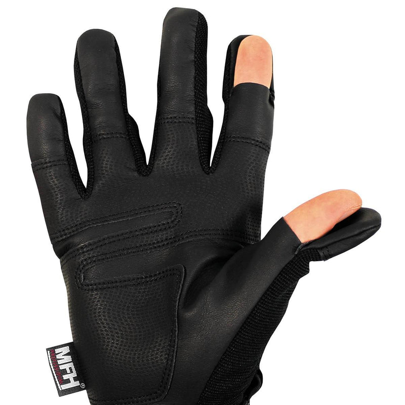 Guantes tácticos de estilo militar de la marca MFH con los dedos de tiro sin alivio transpirable sin alivio