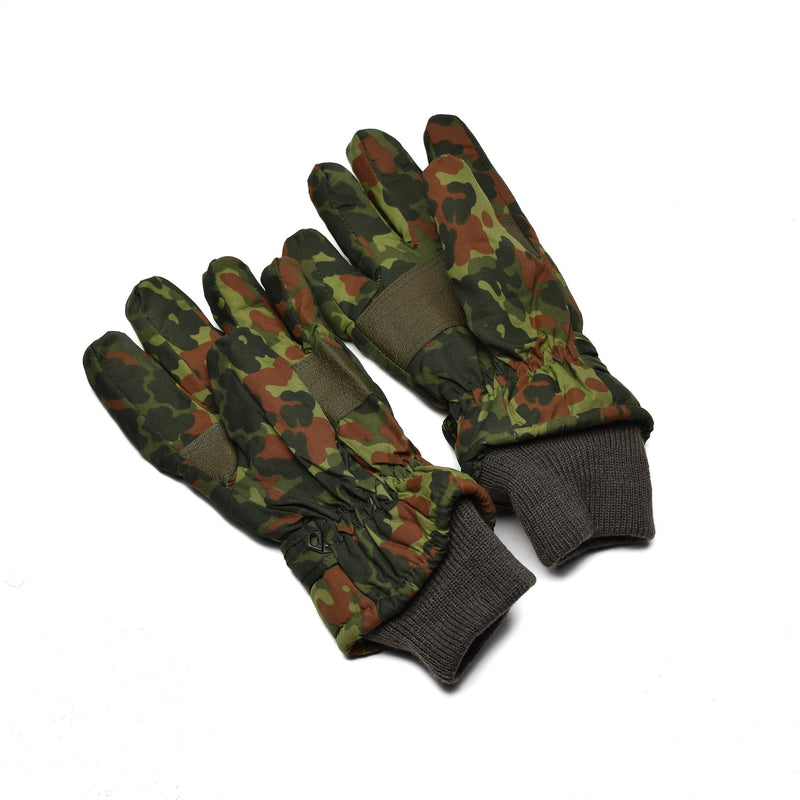 Guantes de thinsulados de marca Winter Woodland Flecktarn Oliva Camuflaje