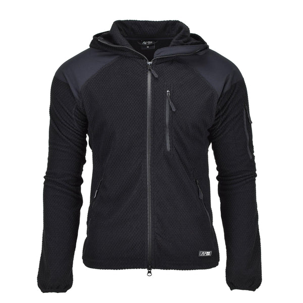 BLOCHL Brand Estilo militar Jacket térmica Flana Capilla reforzada negra nueva