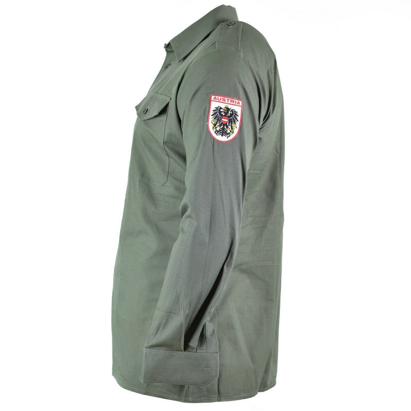 Camisa del ejército austriaco genuino OD Olive Military Combat de manga larga Tropic BDU NUEVO