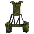 Juego de correas militares danesas originales M/96 CQC, 6 piezas, ajustable, camuflaje M84