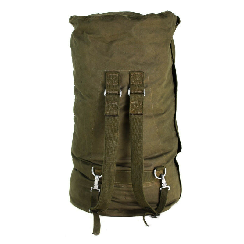 Bolsa de saco de saco de mar del ejército alemán genuino W correas de hombro mochila de oliva grande