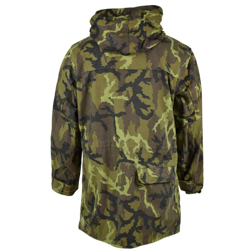 Combate militar del ejército checo original CZ 95 Jacket de campo de camuflaje Parka encapuchado