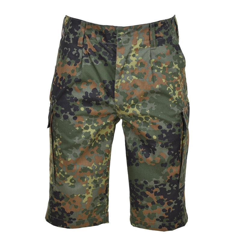 Leo Kohler Portos cortos de rodilla Militar Bermuda Flecktarn Camuflaje