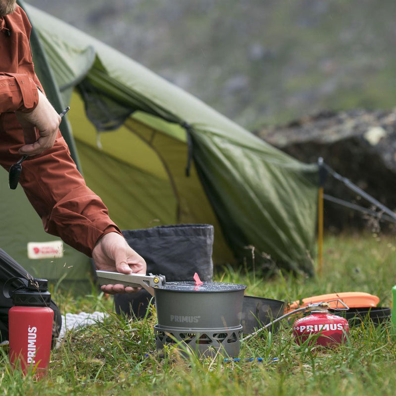 Primus Primetech Camping Stove Juego de 1.3 litros para cocinar olla de ebullición al aire libre