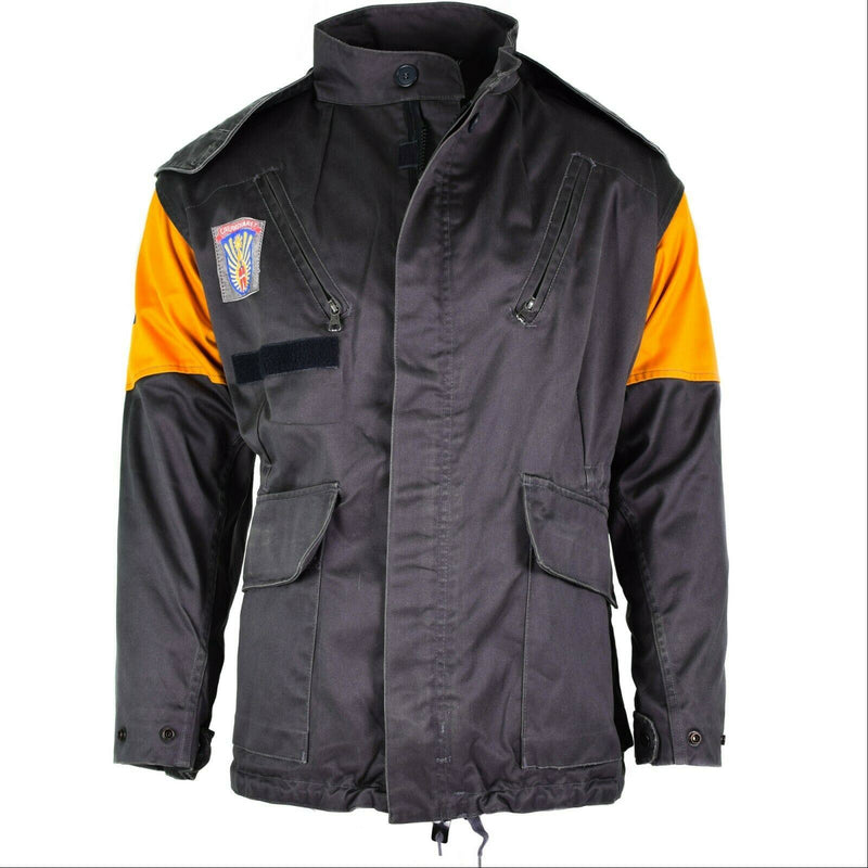 Chaqueta de combate del ejército danés original M84 Dinamarca de defensa civil Gray Field Excedente