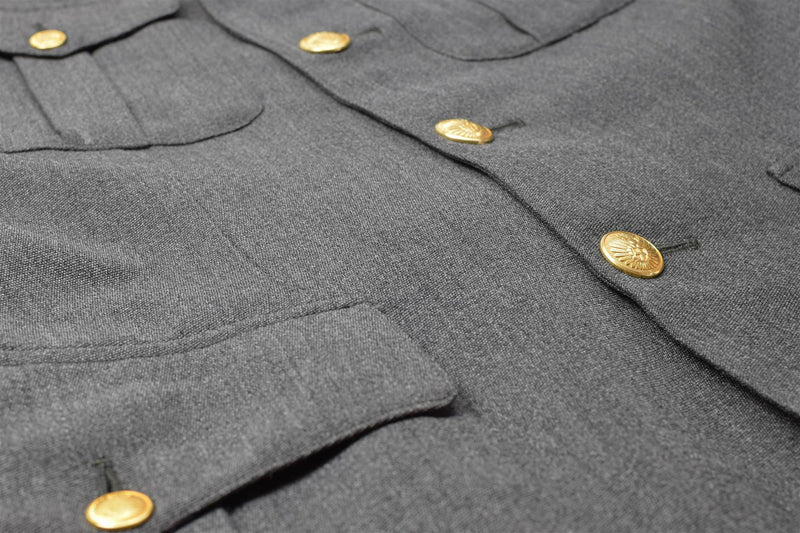 Jaqueta de uniforme de uniforme genuino ejército Grey Military Excalse UNIFORM Vestido de uniforme