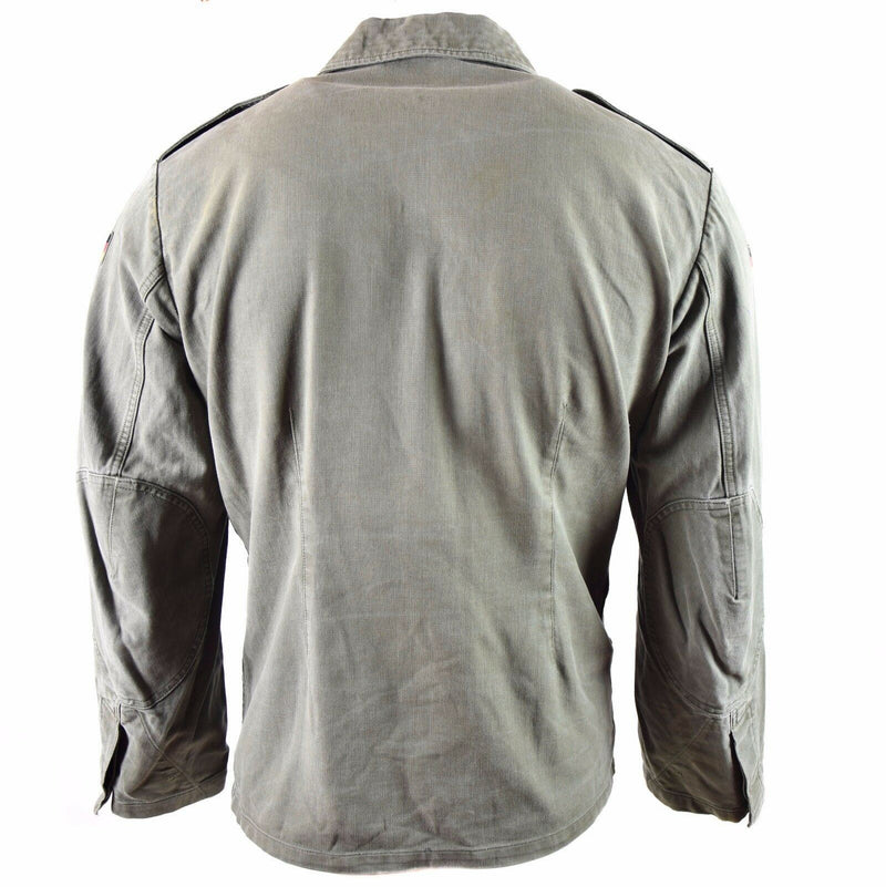 Chaqueta Moleskin del ejército alemán original. Chaqueta de oliva de campo de BW Ejército Vintage