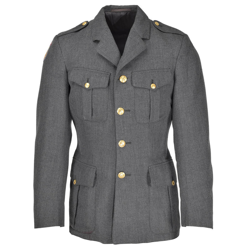 Jaqueta de uniforme de uniforme genuino ejército Grey Military Excalse UNIFORM Vestido de uniforme
