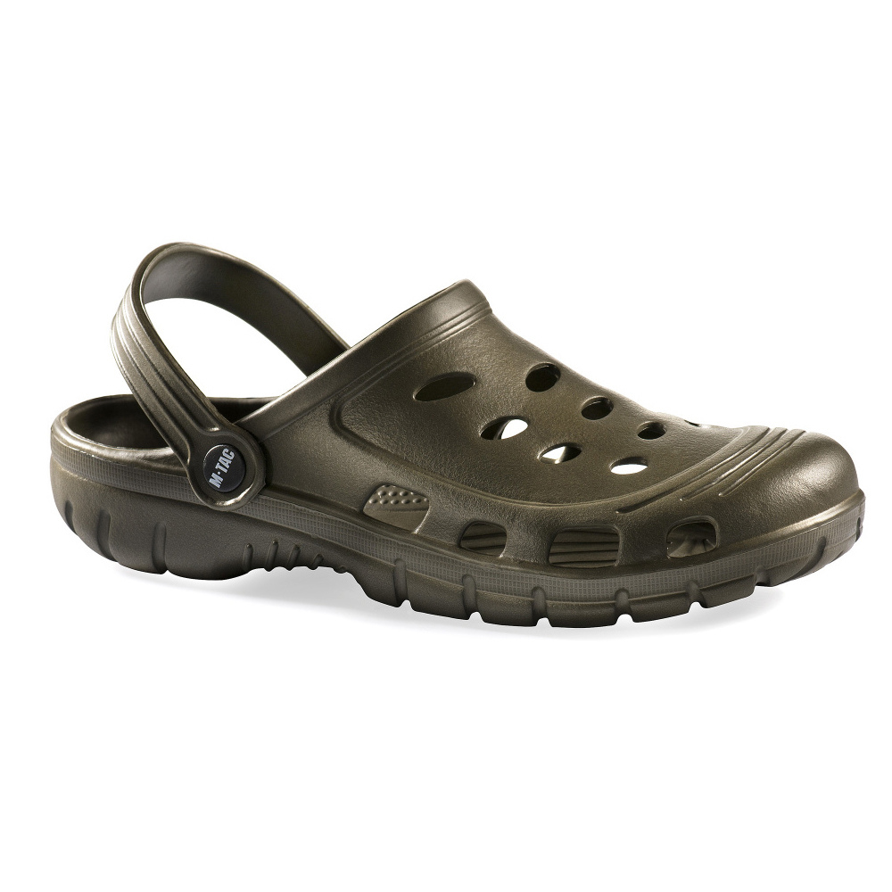 M-TAC Zuecos de EVA Ajuste ceñido Zapatos ligeros para acampar al aire libre Correa en el talón Oliva