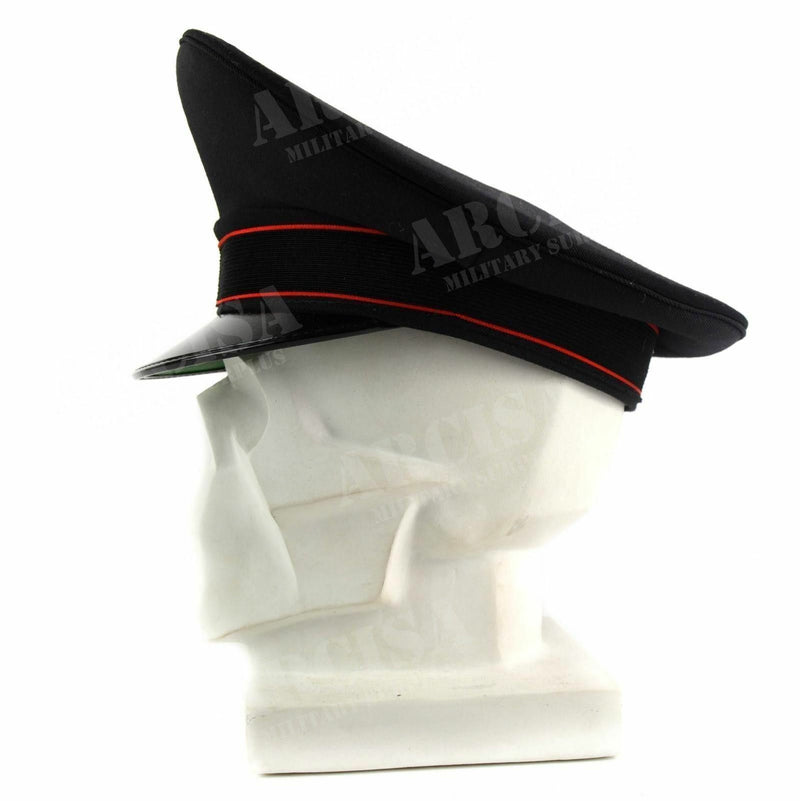 Genuino ejército italiano con pico de pico Policía militar Policía Militar Forage Cap Black New