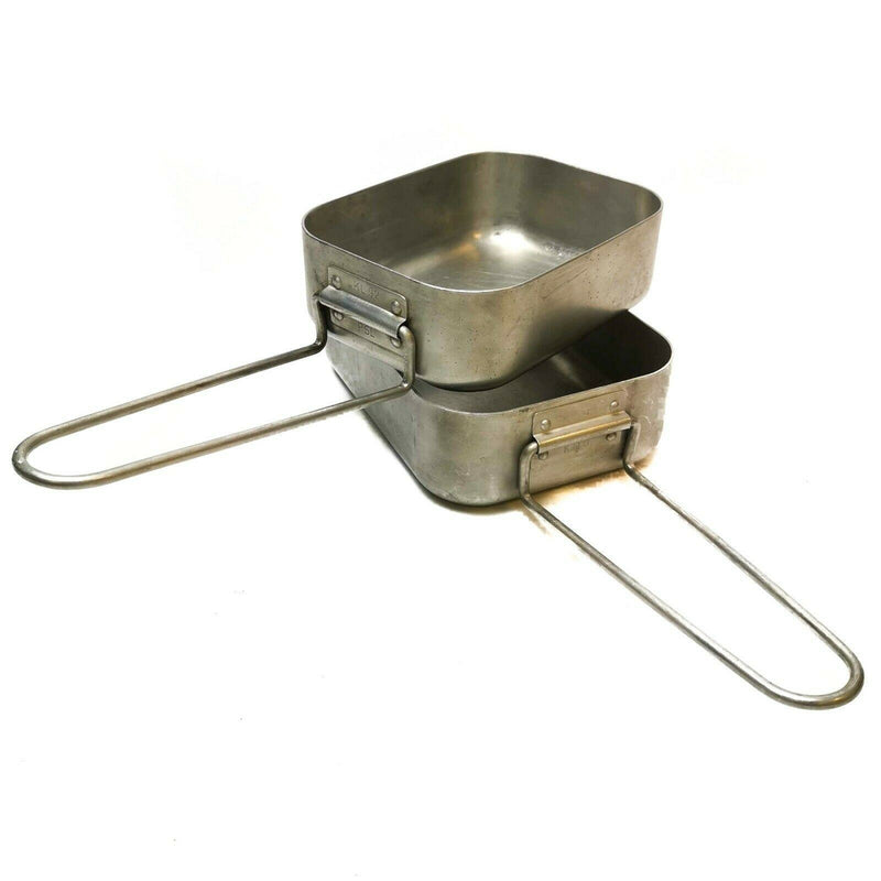 Original del ejército holandés Mess de aluminio Tins Mess Kit Cooker Military Bushcraft Gear