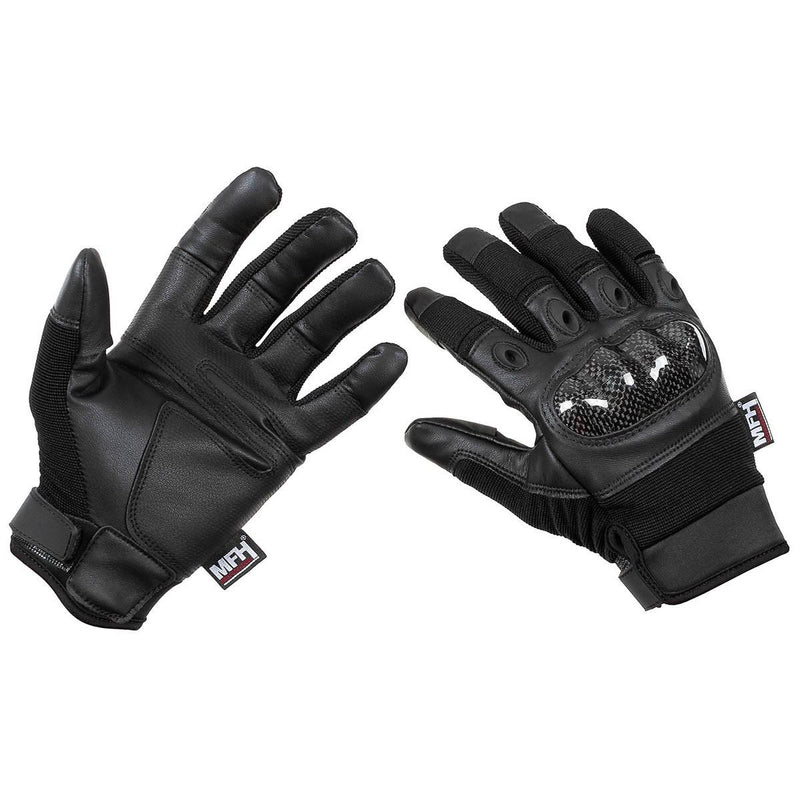 Guantes tácticos de estilo militar de la marca MFH con los dedos de tiro sin alivio transpirable sin alivio