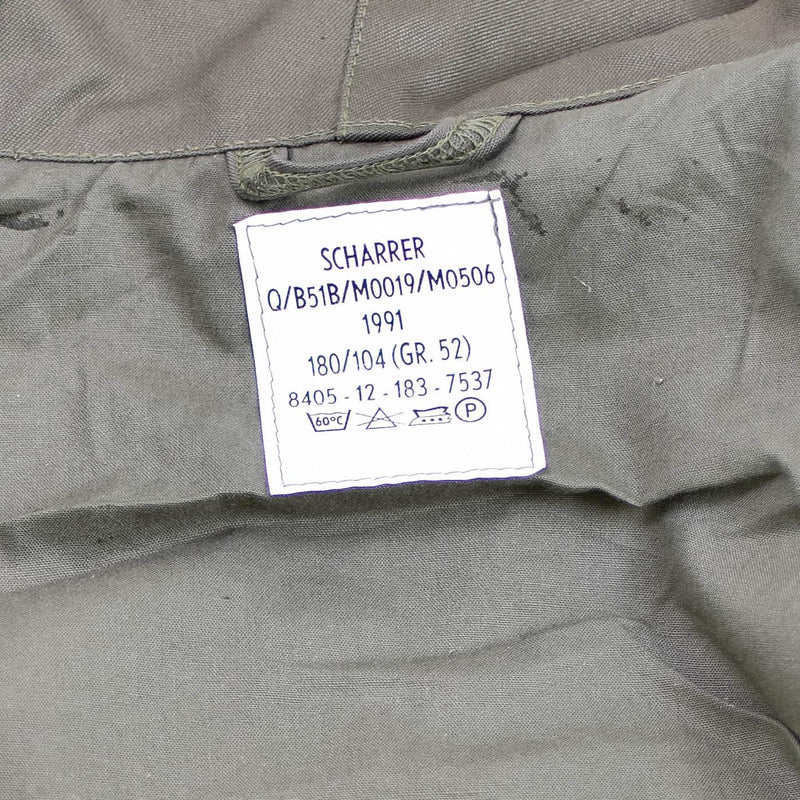 Genuino ejército alemán parka oliva excedente militar abrigo largo OD vintage nuevo