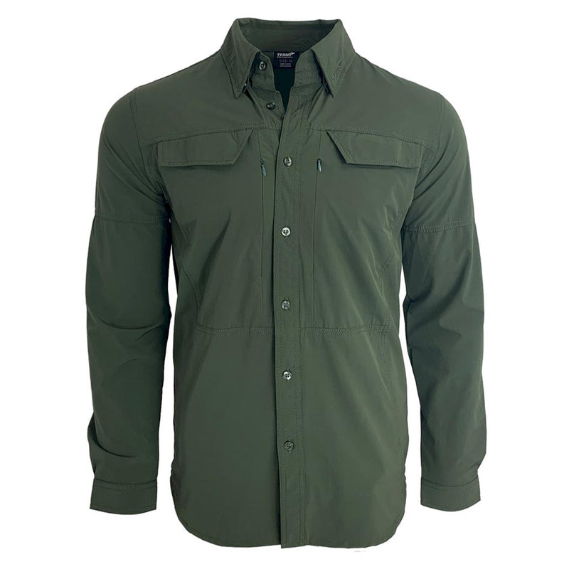 Camisa militar de manga larga de Texar Fit Slim Garming Classic Camisetas del ejército