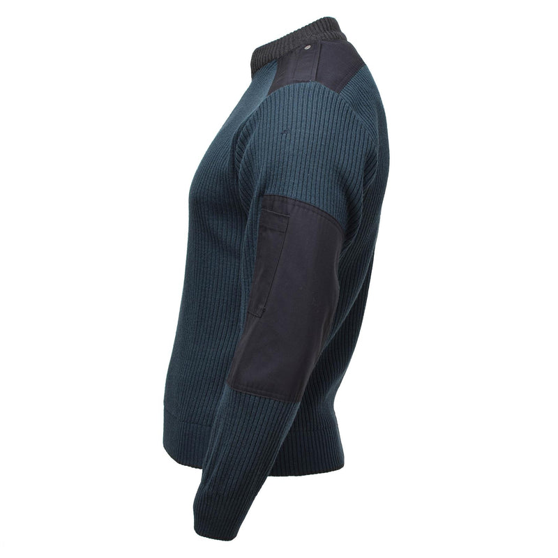 Suéter militar holandés original deportivo de invierno jueves de clima frío jersey azul