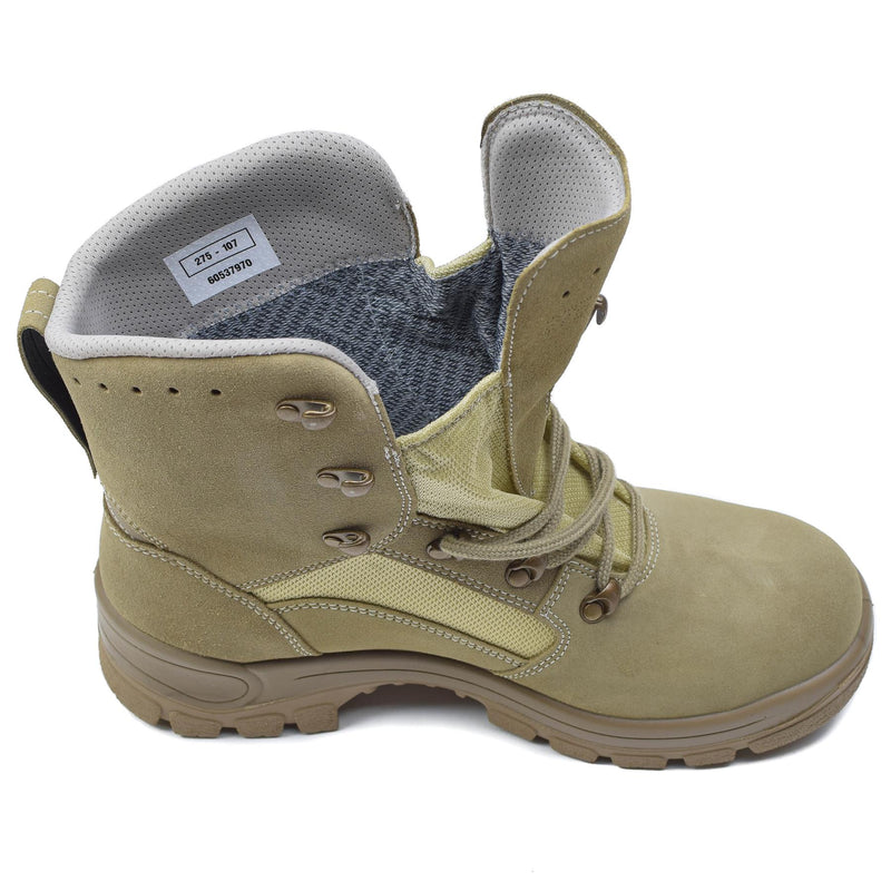 Botas tácticas militares alemanas originales impermeables de caucho de color caqui ronda suela nueva