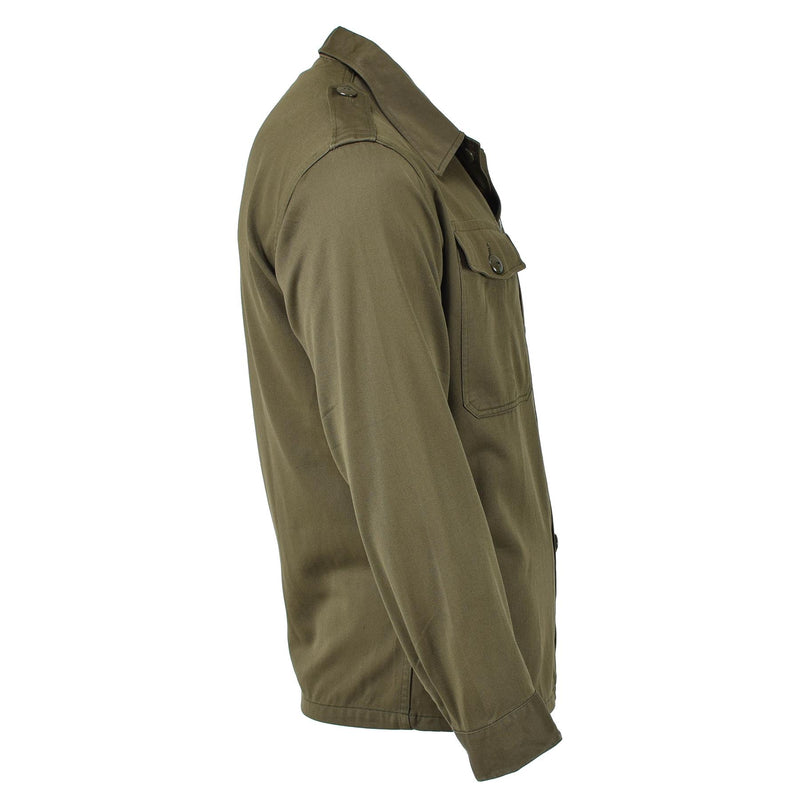 Vestido de camisa de manga larga de oliva militar austriaca original