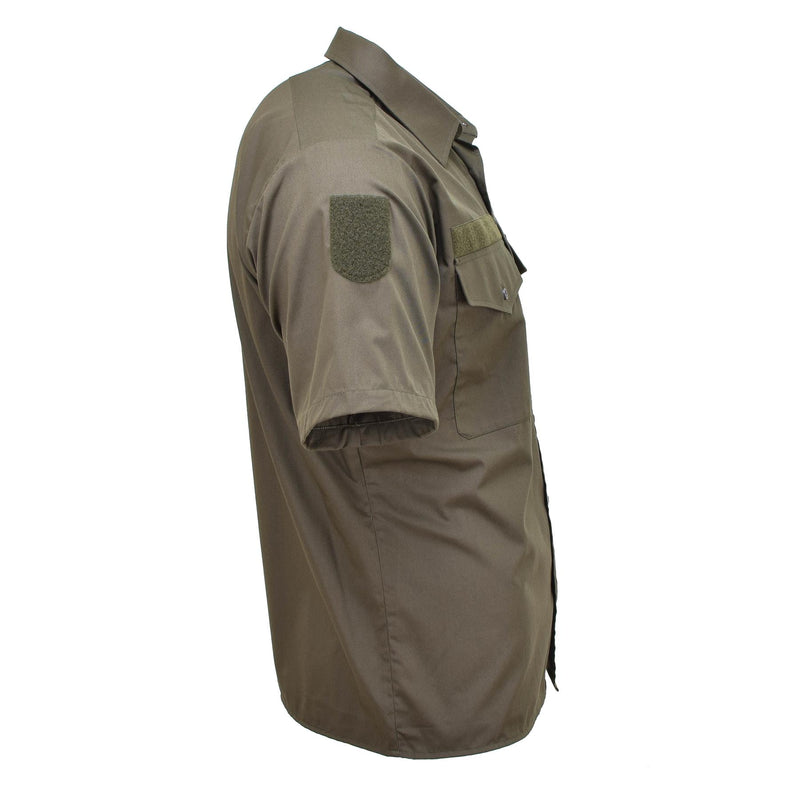 Camisa del ejército austriaco original M65 Combate Ligero de manga corta Olive Bdu NUEVO
