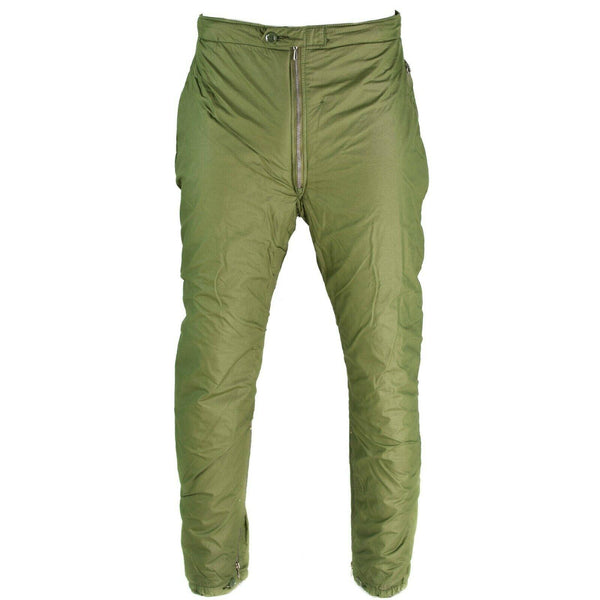 Pantalones del ejército sueco genuino aislados Pantalones térmicos verdes