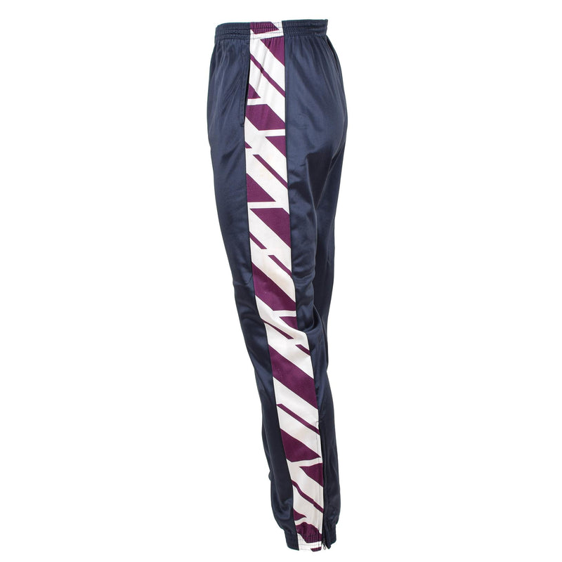 Pantalones de chándal de la escuela militar francesa original pantalones deportivos que corren rayas de senderismo