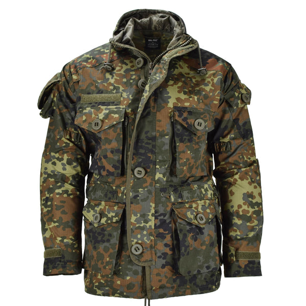 Mil-Tec Brand Jacket Ripstop Smock Ejército alemán Flecktarn Camo Parka Wear Wear