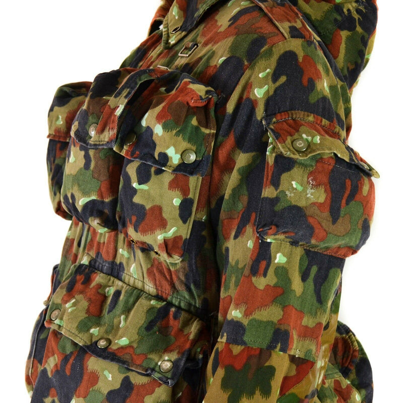 Jacket del ejército suizo genuino M70 Alpenflage Camo Sniper Combate Parka con capucha
