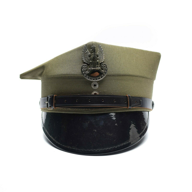Genuino oficial de visor militar polaco Oficial del ejército de Polonia pico Cap Olive nuevo