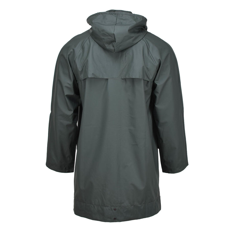 Genuina chaqueta de lluvia belga impermeable clima húmedo oliva ligera nueva