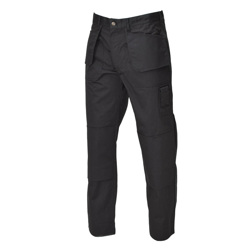 Trabajo militar belga original pantalones de carga duraderos rodillas reforzadas negras nuevas